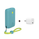 Nimble CHAMP Portable Mobile Charger (Shorebreak Blue) & Wally SubNano 30W Wall Charger